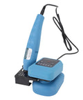 Badass Cordless Angle Grinder Featuring Six Variable Speeds Up To 18000 Rpm Plus A Rock Solid Workbench Stand And Full Accessory Kit, blue.