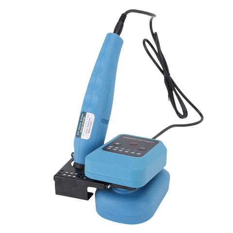 Badass Cordless Angle Grinder Featuring Six Variable Speeds Up To 18000 Rpm Plus A Rock Solid Workbench Stand And Full Accessory Kit, blue.