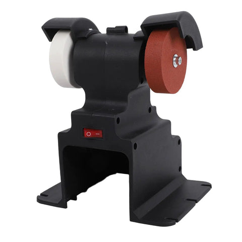 Top Tier Mini Bench Grinder With Versatile Grinding Wheels And A Rock Solid Copper Motor That Knocks Out Polishing Rust Removal And Sharpens Hand Tools Like A Dream, compact black design. 