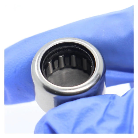 Top Shelf Needle Bearings 12X18X12mm 10 Pack Drawn Cup Roller Bearings pre-lubricated view of interior for machinery use.