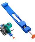 Dope Adjustable Base Guide For Circular Saw Milling And Precision Wood Cuts, Electric Saw Positioning Clamp, Blue ABS Construction