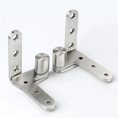 Stainless Steel Pivot Door Hinges Heavy Duty Adjustable Up Down Concealed Locking Plate for smooth cabinet swings.