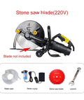 No Sweat Electric Circular Saw Delivers Badass 6800 Watt Cutting Power With Adjustable Angle For Wood Metal Stone And Tile Multi Function Portable Diy Project Tool Without Blade image showing electric saw and accessories.