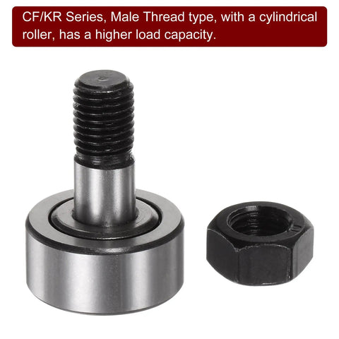 4 Pcs Cf261 Kr26 Needle Roller Bearing Cam Follower Stud Featuring M10x1.25 Male Threads On A Rock Solid Workhorse Roller