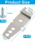Heavy Duty Dishwasher Mounting Bracket Kit includes two rock solid brackets and stainless screws, dimensions shown.