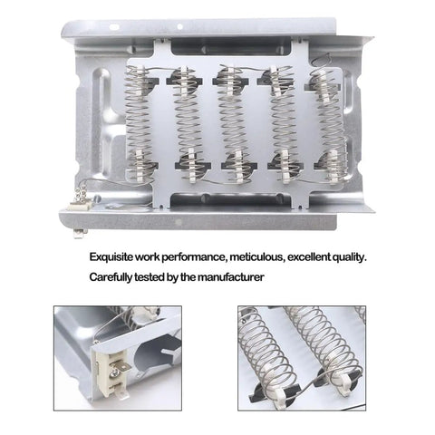 Dryer Heating Element Replacement Kit For Maytag And Roper Dryers Fits MEDC465HW0 MEDX655DW MEDC200XW showing coil elements and parts
