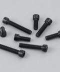 Twenty Piece M8 Hex Socket Head Cap Screws with Allen Wrench, black oxide finish, assorted sizes, high strength, rust resistant.