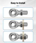 Heavy Duty Rod End Bearing And Heim Joints Kit Featuring White Zinc Coating for superior installation ease, showcasing detailed fitting.
