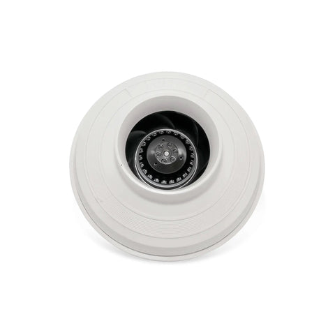 AMG Hawk Radon Fan Inline Mitigation System Quiet And Energy Efficient 322 CFM Inline Duct Fan, 6 Inch, Top View