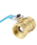 Heavy Duty Solid Brass Ball Valve With Double Internal Thread One Point Five Inch Straight Through Shut Off For Plumbing Lines