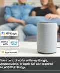 White Decora Smart Dimmer Switch No Neutral Needed Dead Simple Install Wall Control Compatible With Alexa And Google Home Zero Drama Smart Home Lighting Solutions with voice control features.