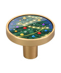 Four Pack Trippy Paint Drip Cabinet Knobs For Kitchen And Bathroom Zinc Alloy Drawer Pulls with Christmas tree design.