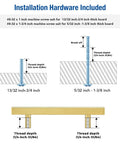 Installation guide for Top Tier Brushed Brass Cabinet Pulls Square Face Design 4 Inch Centers hardware details.
