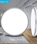 35W Dimmable LED Round Flush Mount Ceiling Light With Remote 15 Inch Close To Ceiling Fixture in a room setting