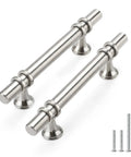 Brushed Nickel Cabinet Handles And Drawer Knobs 5 Pack Zinc Alloy Furniture Pulls For Kitchen Cabinets Dressers Wardrobes And Vanities Sleek Modern Hardware Built To Last Upgrade Your Space With Easy Install in brushed finish with screws