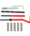 30-Piece Heavy-Duty Thread Repair Kit For Aluminum And Soft Metals With Stainless Steel M6x1 Threaded Inserts, Drill, Tap, Wrench