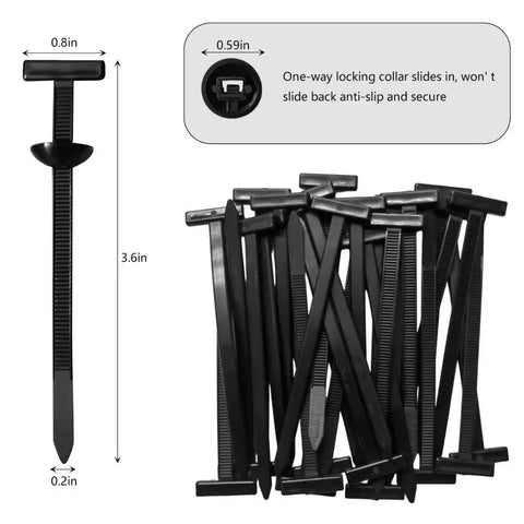 Heavy Hitter 200 Pack Nylon Universal Cable Ties For Car Care And No Sweat Wire Management, shown in black for secure installations.