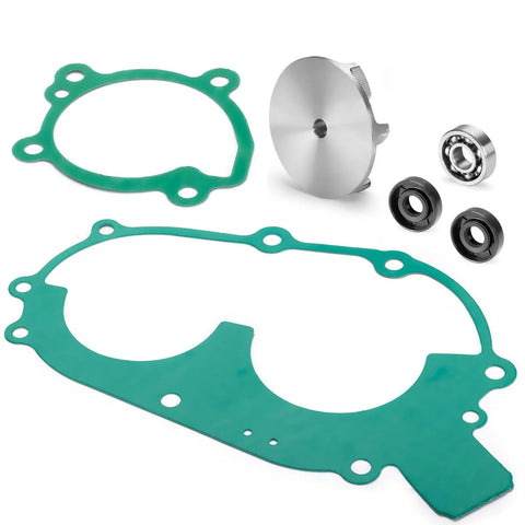 Premium Water Pump Impeller Gasket Bearing And Seal Kit Fits Polaris Sportsman Big Boss Scrambler 400 parts including gaskets, impeller, seals, and bearing.