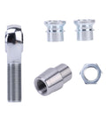 Rock Solid 3/4 16 Heim Joint Rod End Kit For Steering And Suspension components including steel rod end, tube adapters, and jam nut.