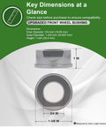 Front Wheel Bushings For Riding Lawn Mowers Fix Loose Steering Wobble, dimensions of upgraded nylon bushing kit 1 inch height, 3/4 inch inner diameter.