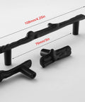 Heavy Duty Black Tree Branch Cabinet Pulls, Hella Durable 3 Inch Drawer Handles in black, showing dimensions and details.