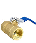 Heavy Duty 1 1/4 Inch Solid Brass Ball Valve With Sturdy Lever Handle And BSP Threads, ideal for copper pipes.