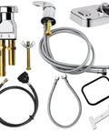 Pro Grade Salon Shampoo Bowl Faucet Vacuum Breaker Kit With Temperature Control Valve Sprayer Hose Chrome Components