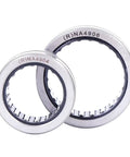 Heavy Duty Needle Roller Bearing Without Inner Ring Pre Lubricated For Hydraulic Cylinders And Forge Gear Turbo Spin Rock Solid Build 110X130X46 mm showing two models with detailed inner grooves.
