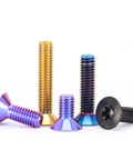 Top Shelf Titanium Countersunk Screws Slick Blue Purple Flat Head Bolts Heavy Duty Aviation Grade Ti 6Al 4V Precision Fasteners M4 M5 M6 M8 Four Pack diverse colors and designs