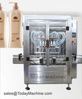 Automatic Liquid Filler And Capping Machine For Cooking Oil And Beverage Packaging Built Different With Smooth Dual Head Sealing Flow and No Nonsense Heavy Hitter Performance For Commercial Operation with two bottles.