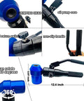 Heavy Duty Hydraulic Knockout Punch Kit Half Inch To Two Inch Hole Punch Driver with crimping head and non-slip handle.