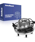 Heavy Duty Front Wheel Hub Bearing Assembly With 6 Lug Configuration For Chevy Silverado And GMC Sierra 1500 2007 To 2013 4WD, detailed view with package.