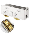 Heavy Duty 6 Piece Sliding Door And Window Pulley Kit With Silent Double Copper Wheels, showcasing durable double copper wheel roller.
