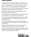 Back cover of Pro Essential Tennis Strategy Guide with player comments praising the book's coaching advice and tactics.