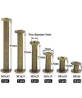 Heavy Duty Bronze Chicago Screws And Binding Posts For Scrapbook Albums Leather Crafting Assorted M5 Lengths Knockout Hardware Kit sizes display