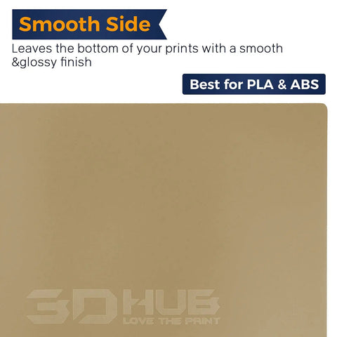 Precision Fit Double Sided Pei Spring Steel Print Bed For Raise3D Pro3 And Pro3 Plus 3D Printers featuring a smooth side for glossy finishes.