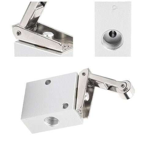 Heavy Duty Mechanical Pneumatic Roller Valve For Air Control With One Quarter Inch Ports featuring a durable metal body.