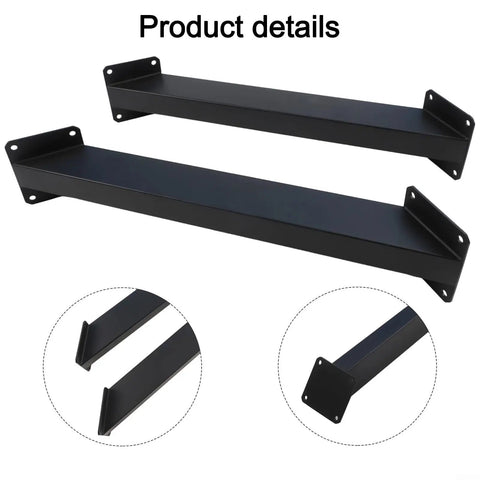 Beefy 45 Degree Angle Brackets for Pergola Gazebo Deck Tree House DIY Wood Projects, Heavy Duty Black Steel Connectors With Screws, 2 Pack, Outdoor Weatherproof Reinforcement For Wood Structures
