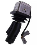 Built Tough Joystick Controller For Genie Vertical Mast Lift Gr 20j And Gr 26j Replacement For T110234 And T110234gt with black handle and metal casing.