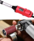 350W Right Angle Die Grinder Offering Variable Speed Up To 15000 RPM for detailed polishing and tight deburring in use.
