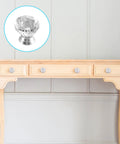 Six Clear Acrylic Diamond Cabinet Knobs Set With Screws Dope Modern Dresser Pull Handles on wooden dresser silver finish