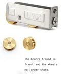 Heavy Duty Window Pulley And Sliding Door Runner Featuring Stainless Steel Core Copper Wheel And Aluminum Alloy Guide Rail Slick Silent Glide Built Like A Tank For High Traffic Home Projects, showcasing aluminum guide rail and copper wheels.