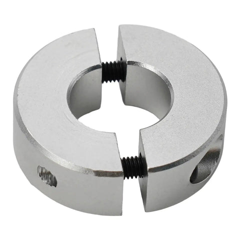 Solid Aluminum Alloy Single Split Clamp Shaft Collar With Shiny Anodized Finish Engineered For Powerful Grip On Softer Shafts Handling Low Axial Loads Ideal For Wide Range Of Uses In Shops And Factories Providing Long Term Performance All Need, split collar