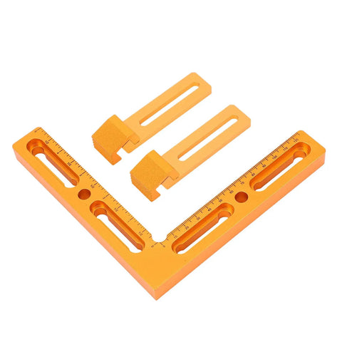 Durable CNC Workpiece Positioning Fixture Aluminum Alloy Vise Clamps With Side Clamping For T Slot Tables in vibrant orange color.