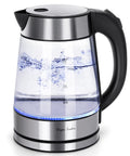 Glass Electric Kettle 1.7 Liter Fast Boil Cordless Water Boiler for Tea and Coffee with Auto Shutoff and Boil Dry Protection BPA Free
