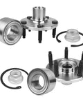 Heavy Duty Front Wheel Bearing And Hub Assembly Pair Compatible With 2007 To 2010 Ford Edge And Lincoln Mkx showing detailed components.