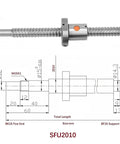 Heavy Duty 20Mm Cnc Ballscrew Kit With Anti Backlash Design Includes 116 Inch Lead Screw Assembly SFU2010 with dimensions shown