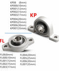 Image showing Ten Piece Zinc Alloy Pillow Block Bearing Set For Rock Solid Linear Shaft Mount No Fuss Smooth Gliding Motion with various sizes.
