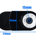 Top view of 24V high power ride on motor gearbox with 5000RPM output, dimensions labeled, turbo torque 150W brushless design.