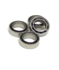 Miniature S6700C Hybrid Ceramic Ball Bearings 10x15x4mm Open Design with stainless steel rings, showing multiple bearings.